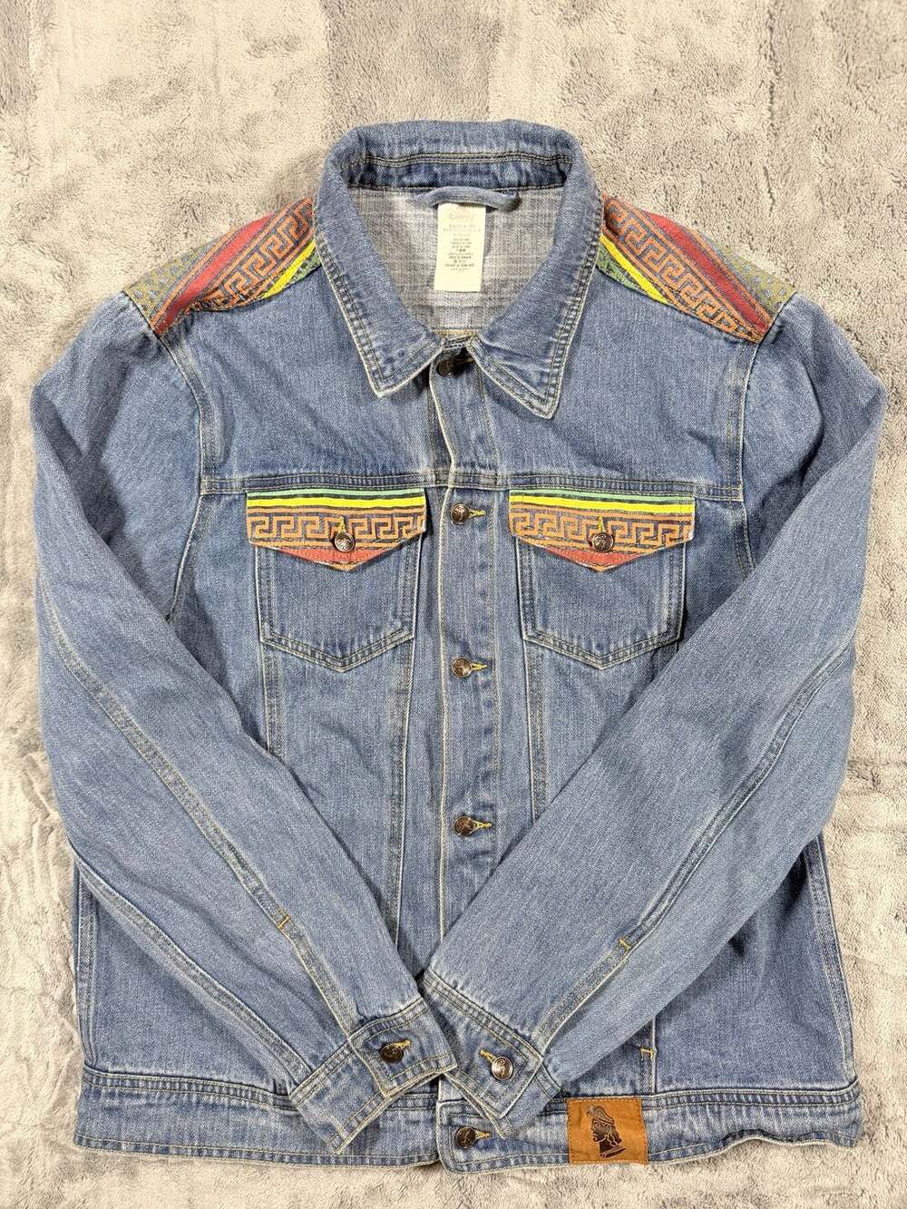 Disney Hercules Denim Jacket Size L Blue 25th Anniversary